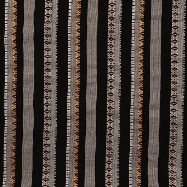 Viskose Schwarz mit Ethno Streifen